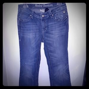 Women's sparkly Harley Davidson jeans